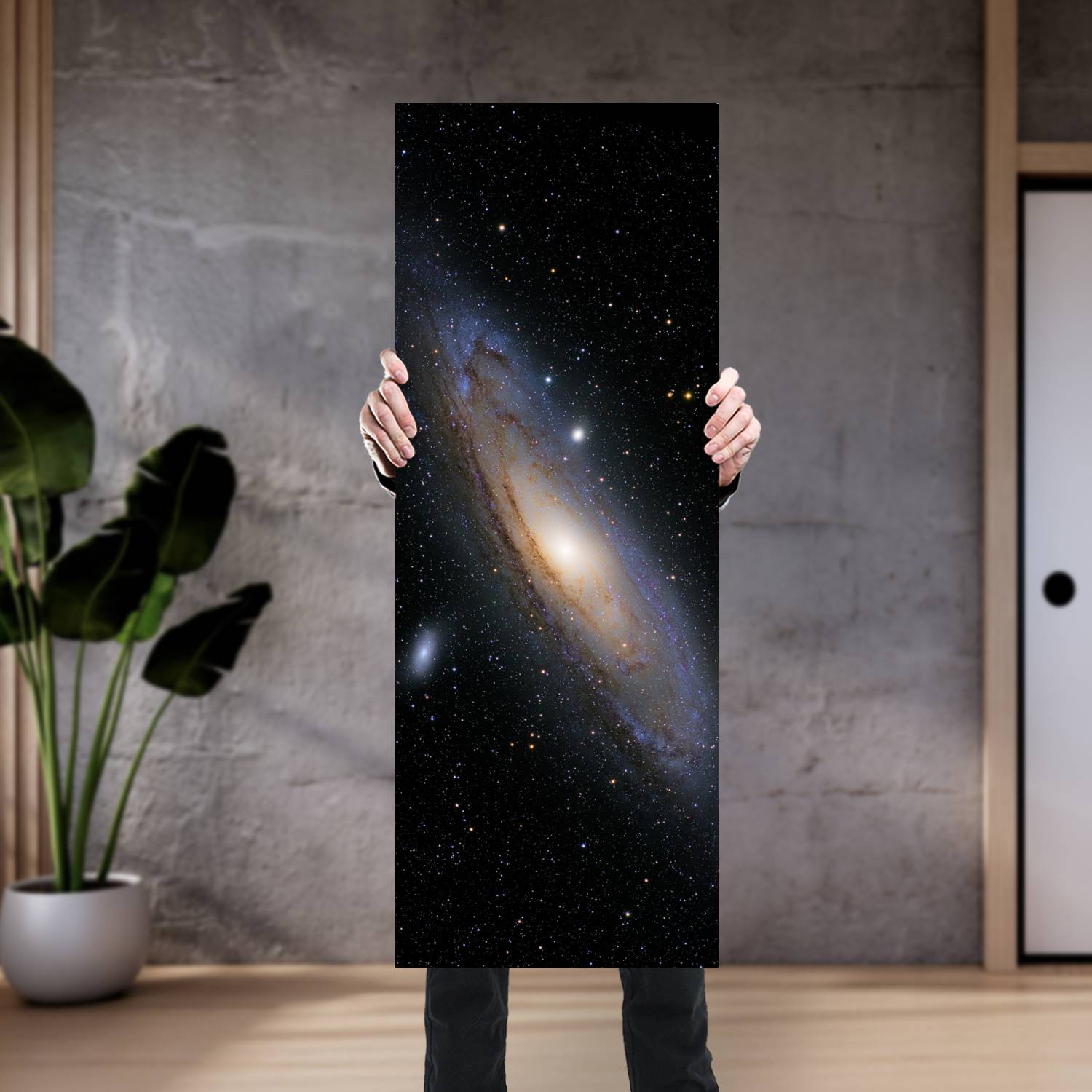 Cuadro grande 30x80cm Galaxia vertical (3) Espacio