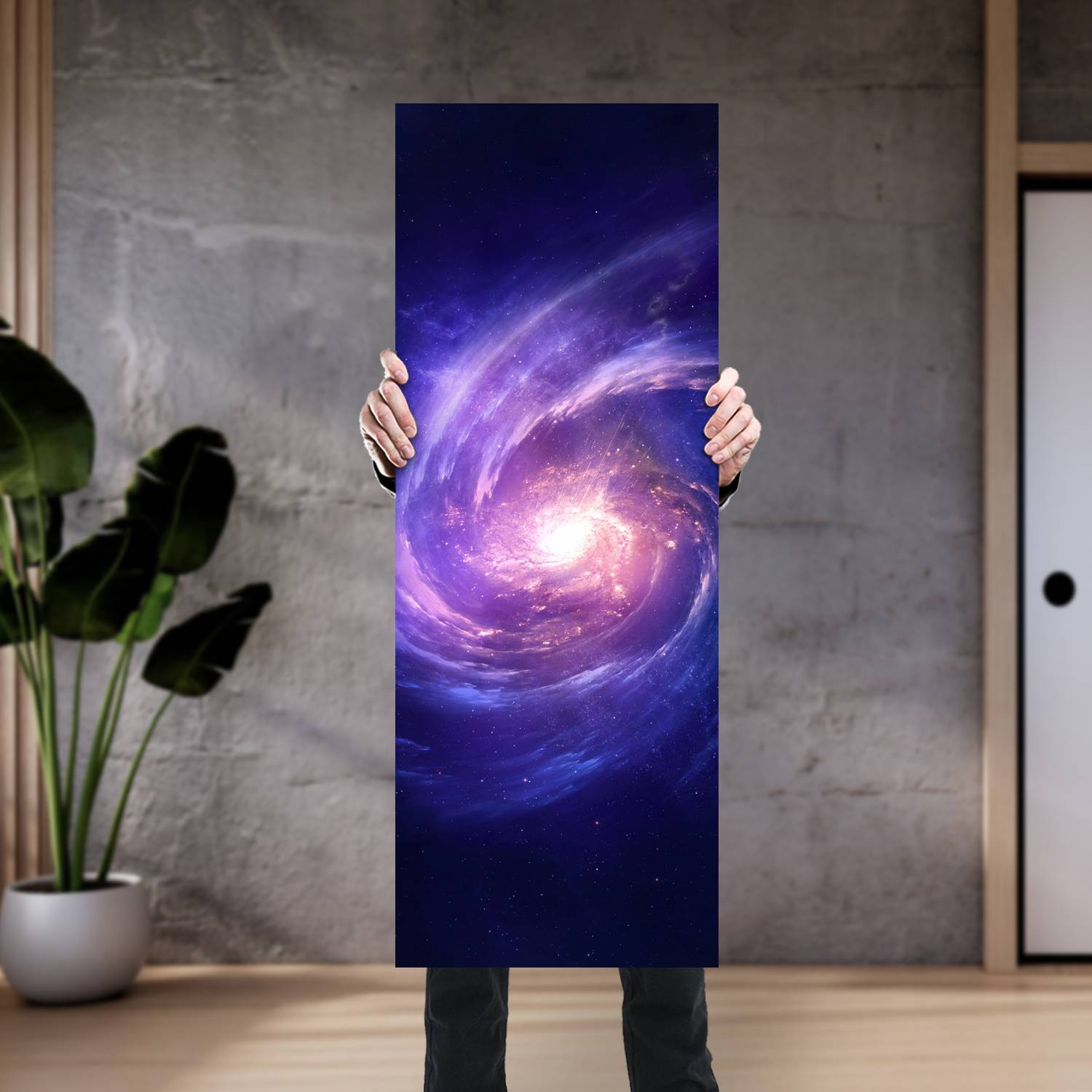 Cuadro grande 30x80cm Galaxia vertical Espacio