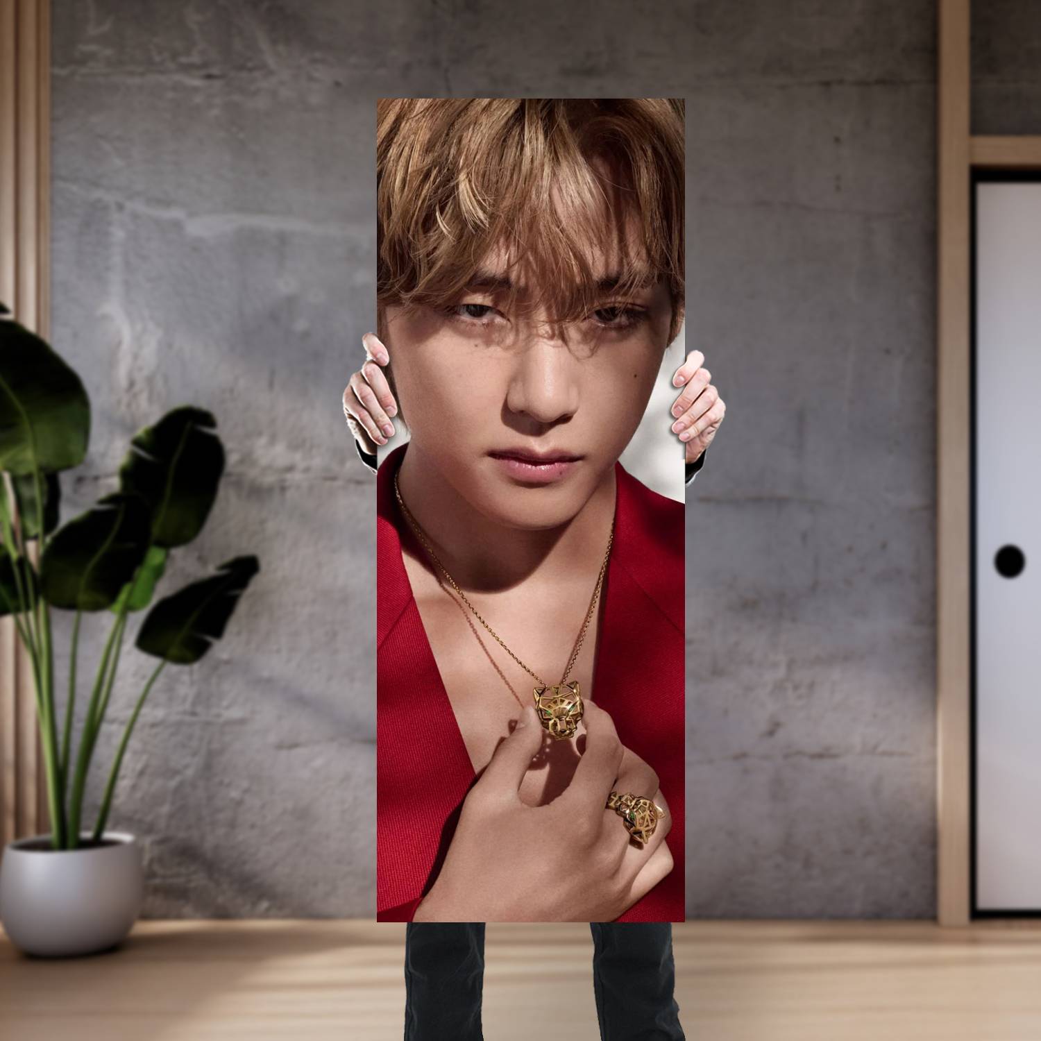 Cuadro grande 30x80cm Kim Tae Hyung V BT 081 BTS