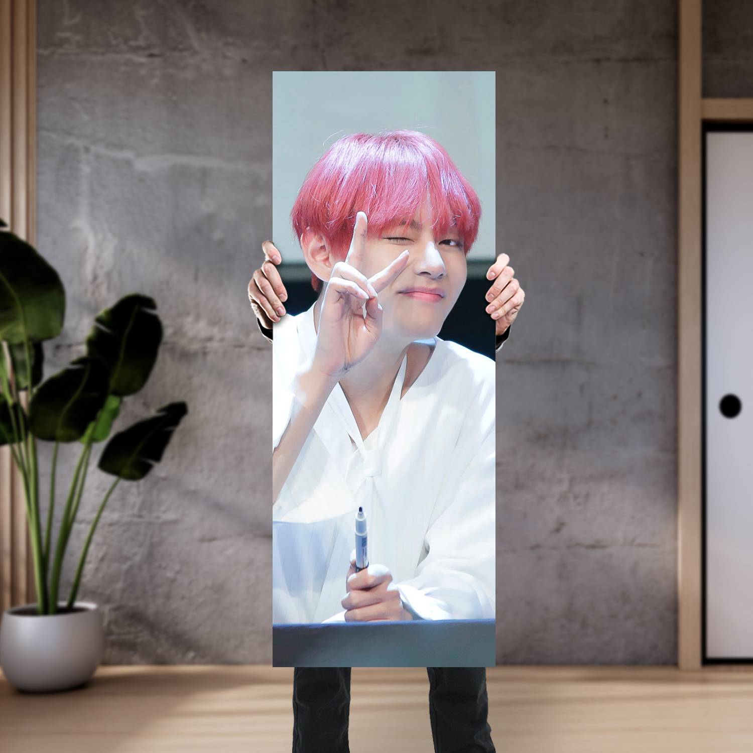 Cuadro grande 30x80cm Kim Tae Hyung V BT 090 BTS