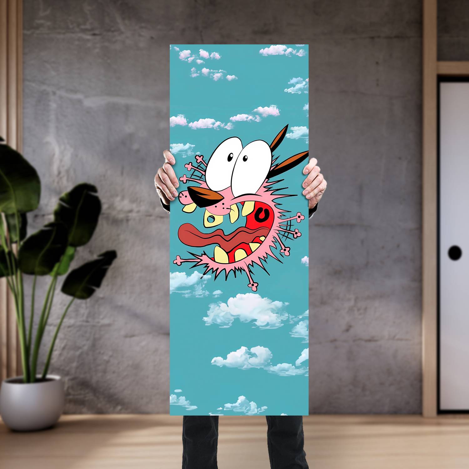 Cuadro grande 30x80cm Coraje El Perro Cobarde AF 179 Cartoon