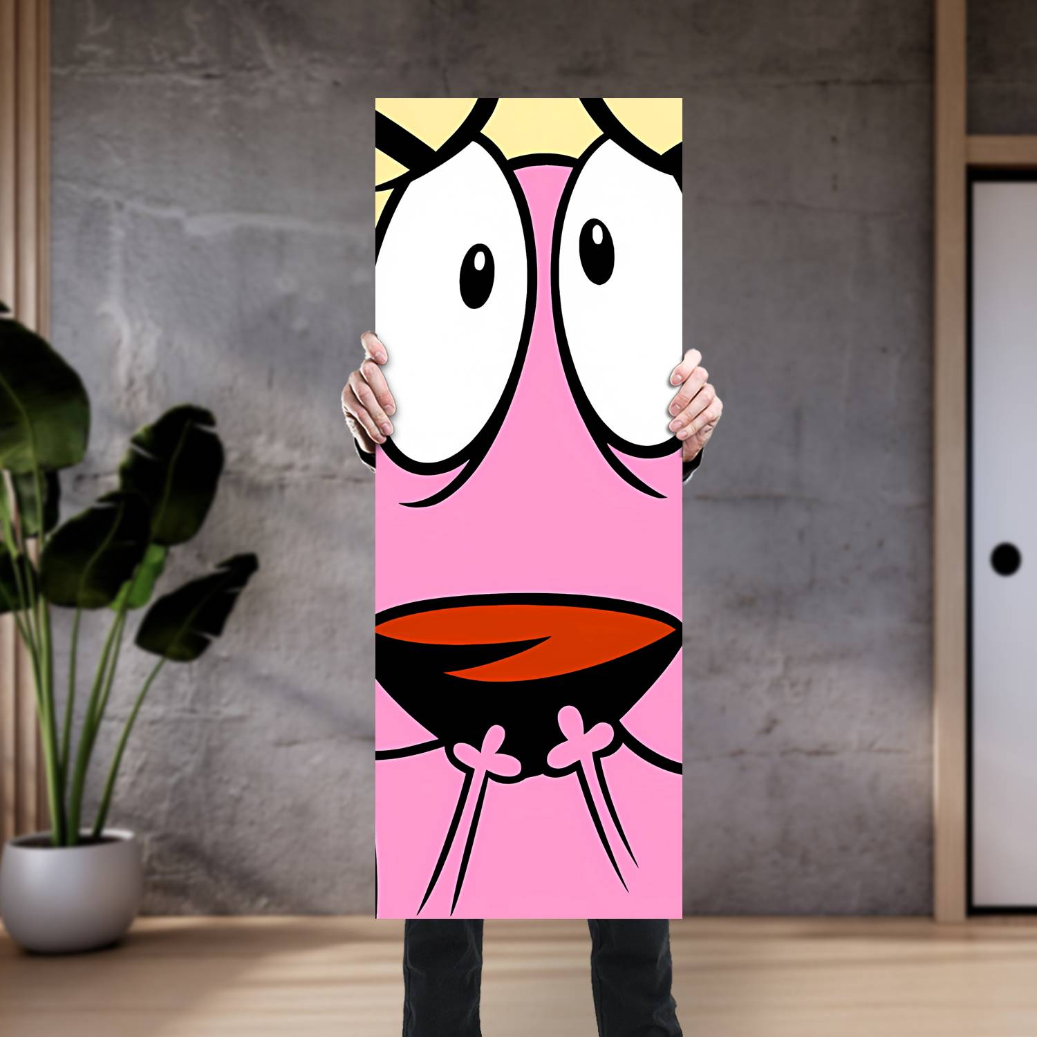 Cuadro grande 30x80cm Coraje El Perro Cobarde AF 186 Cartoon