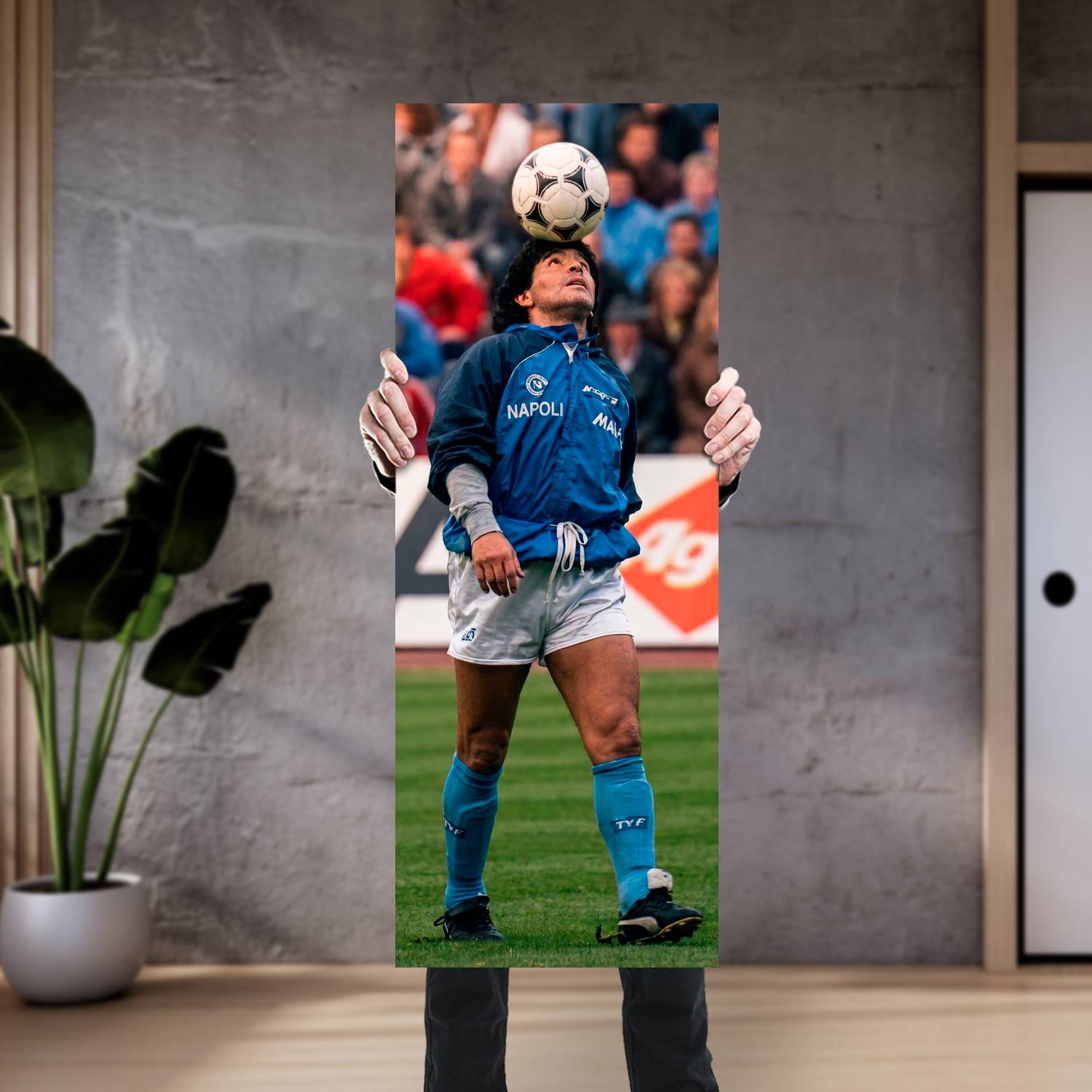 Cuadro grande 30x80cm Diego Calentamiento Deporte