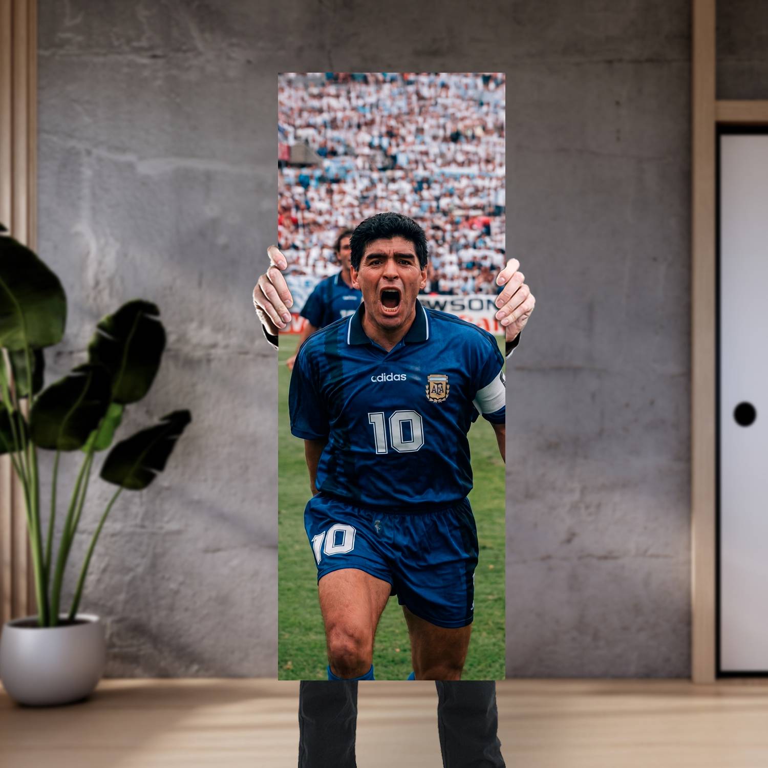 Cuadro grande 30x80cm Diego Festejo vs Grecia Deporte