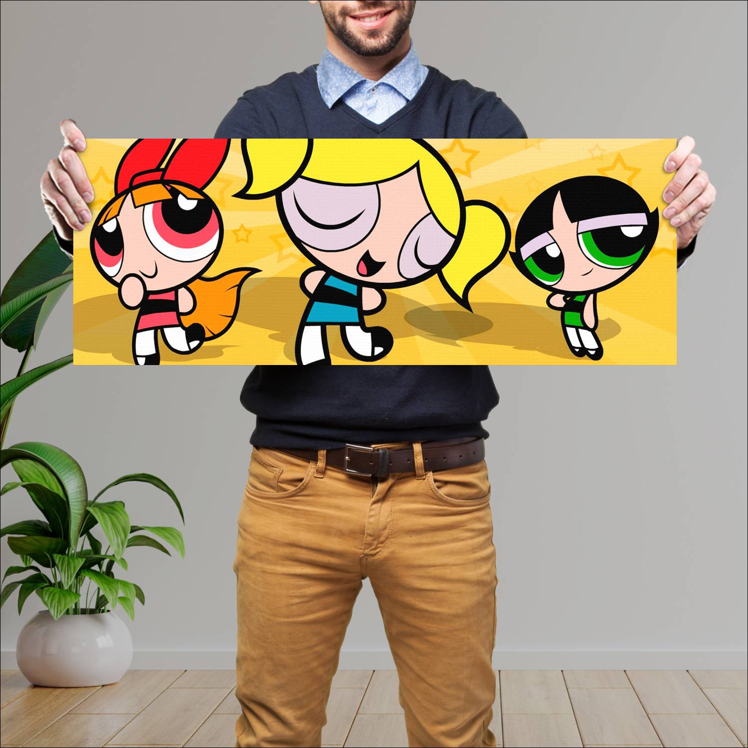 Cuadro grande 30x80cm Las Chicas Superpoderosas AFH 114 Cartoon