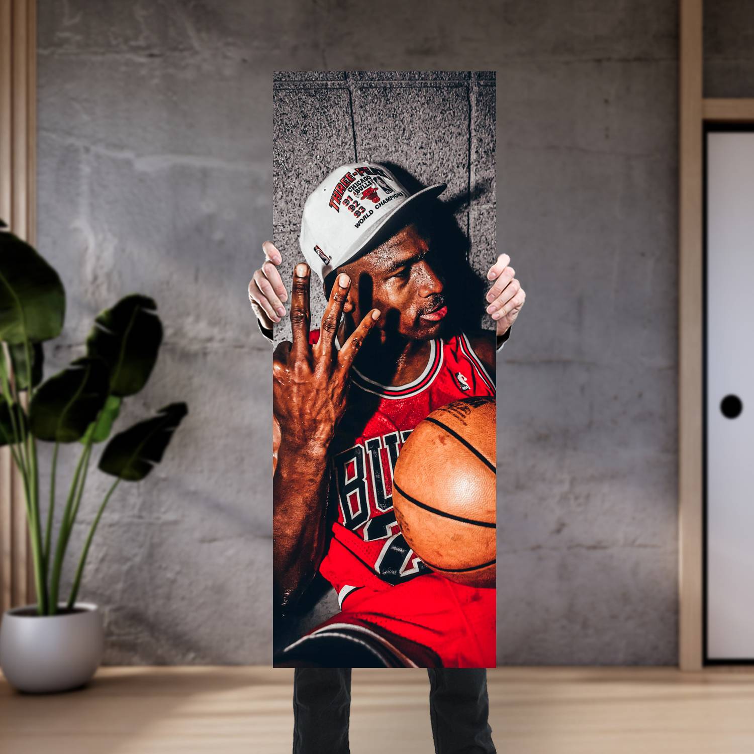 Cuadro grande 30x80cm Michael Jordan Campeon Bulls Deporte