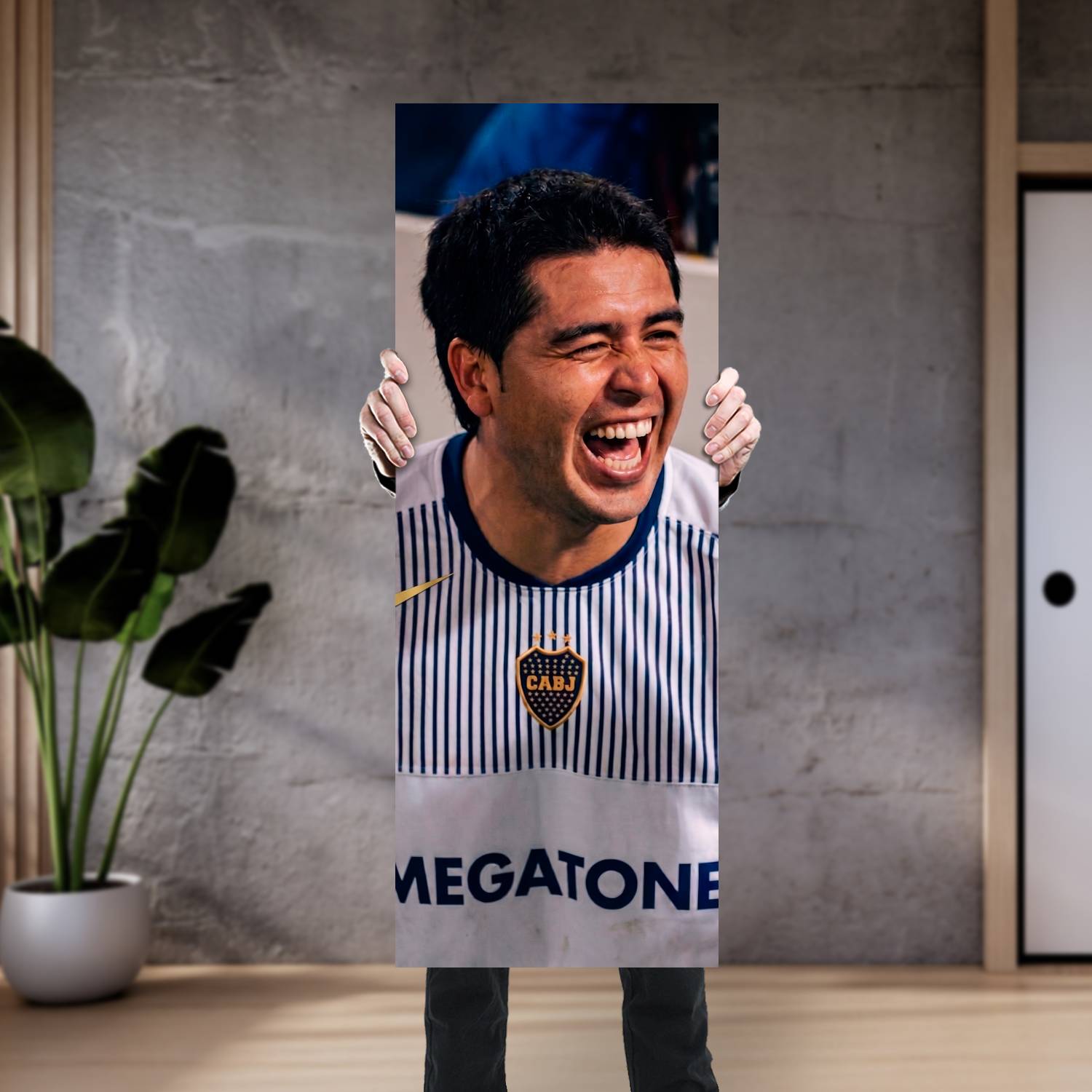 Cuadro grande 30x80cm Riquelme Camiseta Blanca Deporte