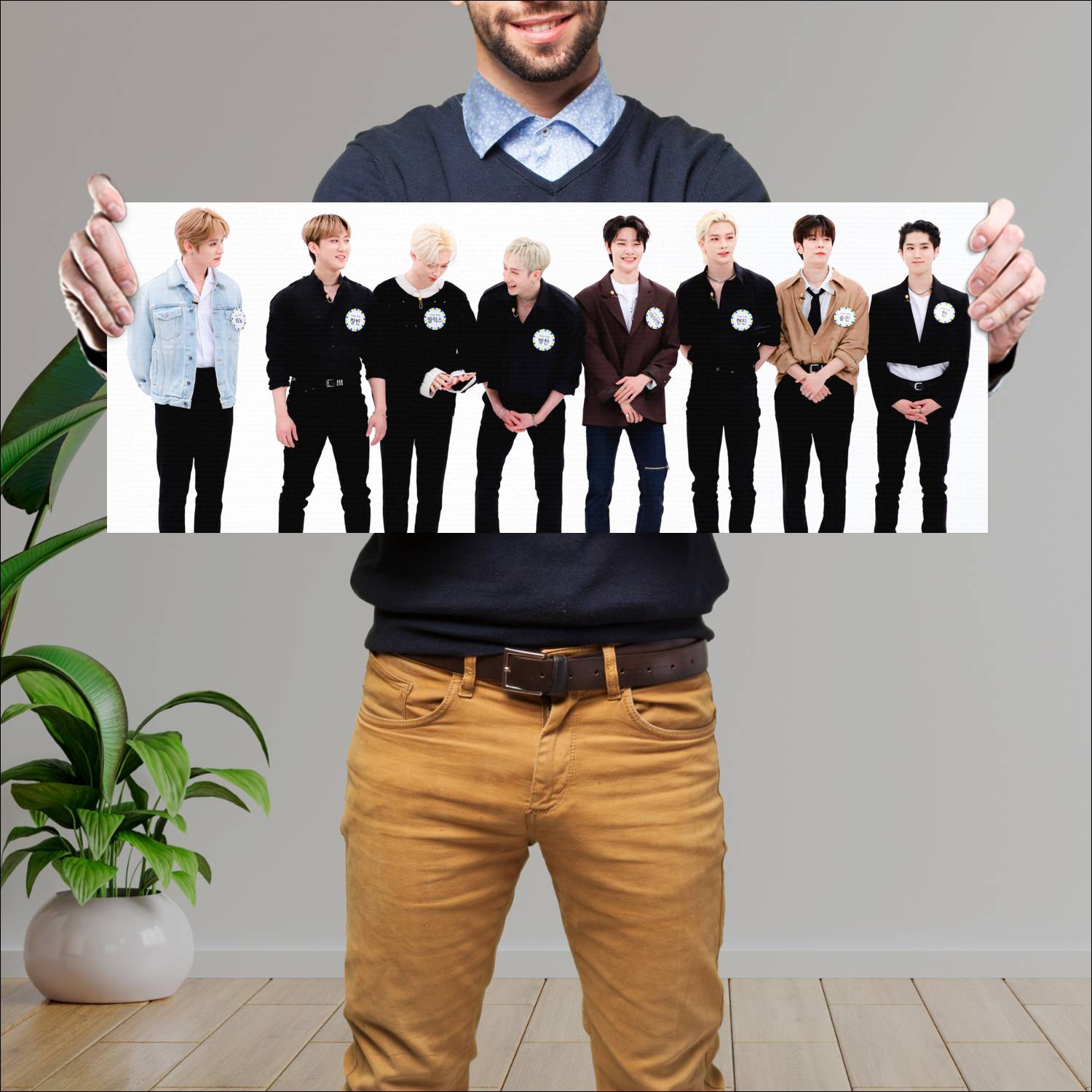 Cuadro grande 30x80cm Stray Kids Changbin Hyunjin Han Felix Stray Kids