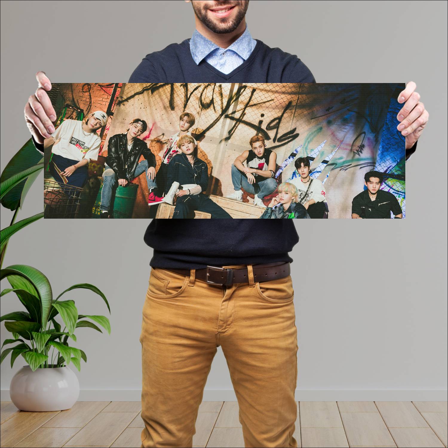 Cuadro grande 30x80cm Stray Kids Seungmin I.N Changbin Stray Kids