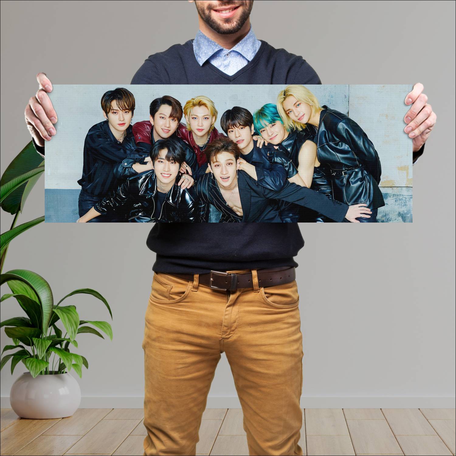 Cuadro grande 30x80cm Stray Kids Bang Chan Felix Changbin Stray Kids