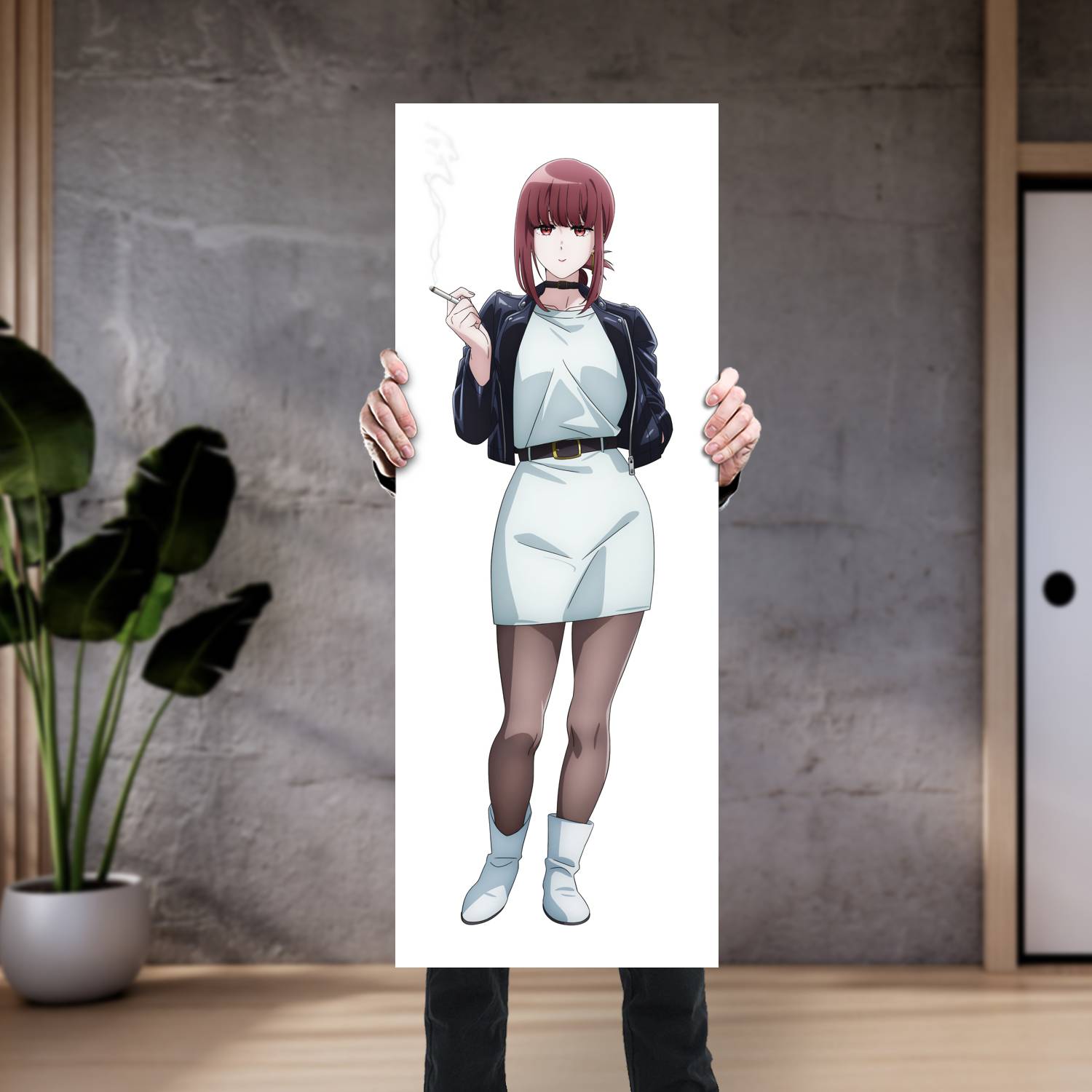 Cuadro grande 30x80cm Yamada smoking behind the supermarket with you