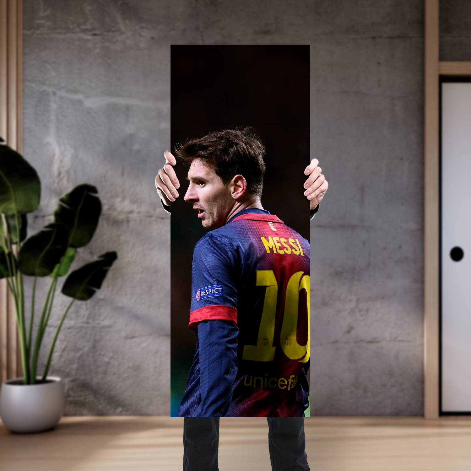 Cuadro grande 30x80cm Lionel Messi AF-236 Futbol
