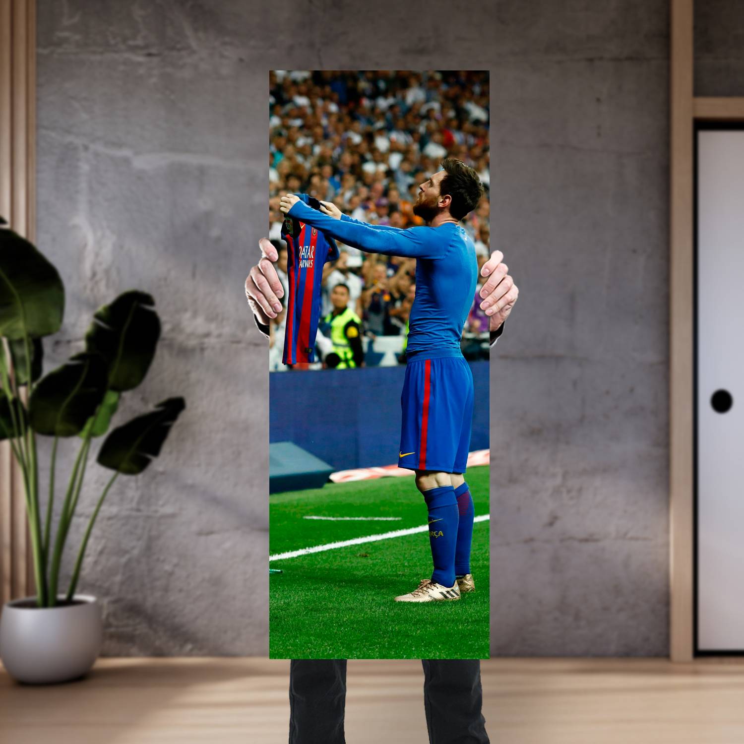 Cuadro grande 30x80cm Lionel Messi AF-240 Futbol