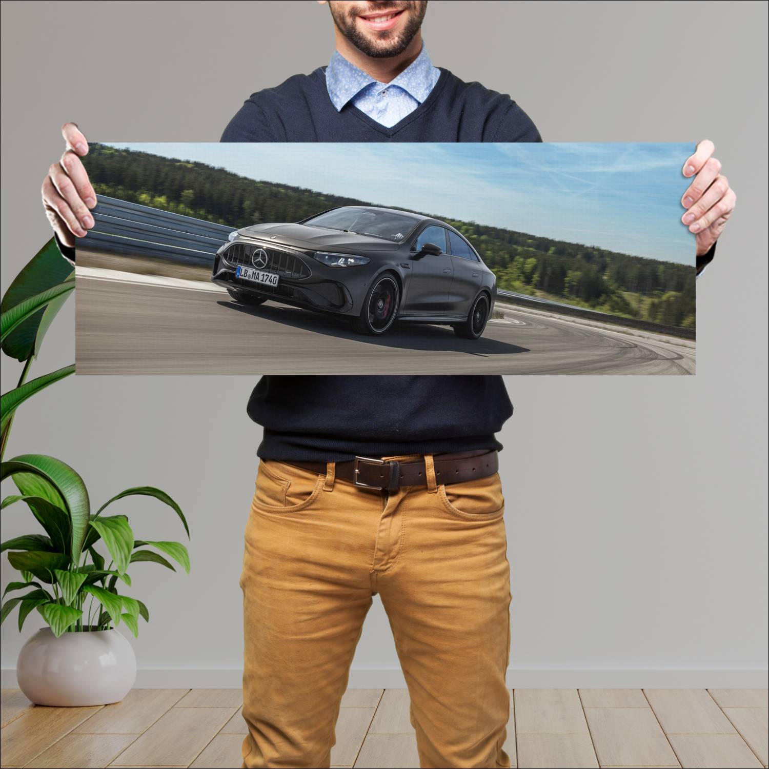 Cuadro grande 30x80cm 2027 Mercedes AMG CLA45 47 Mercedes