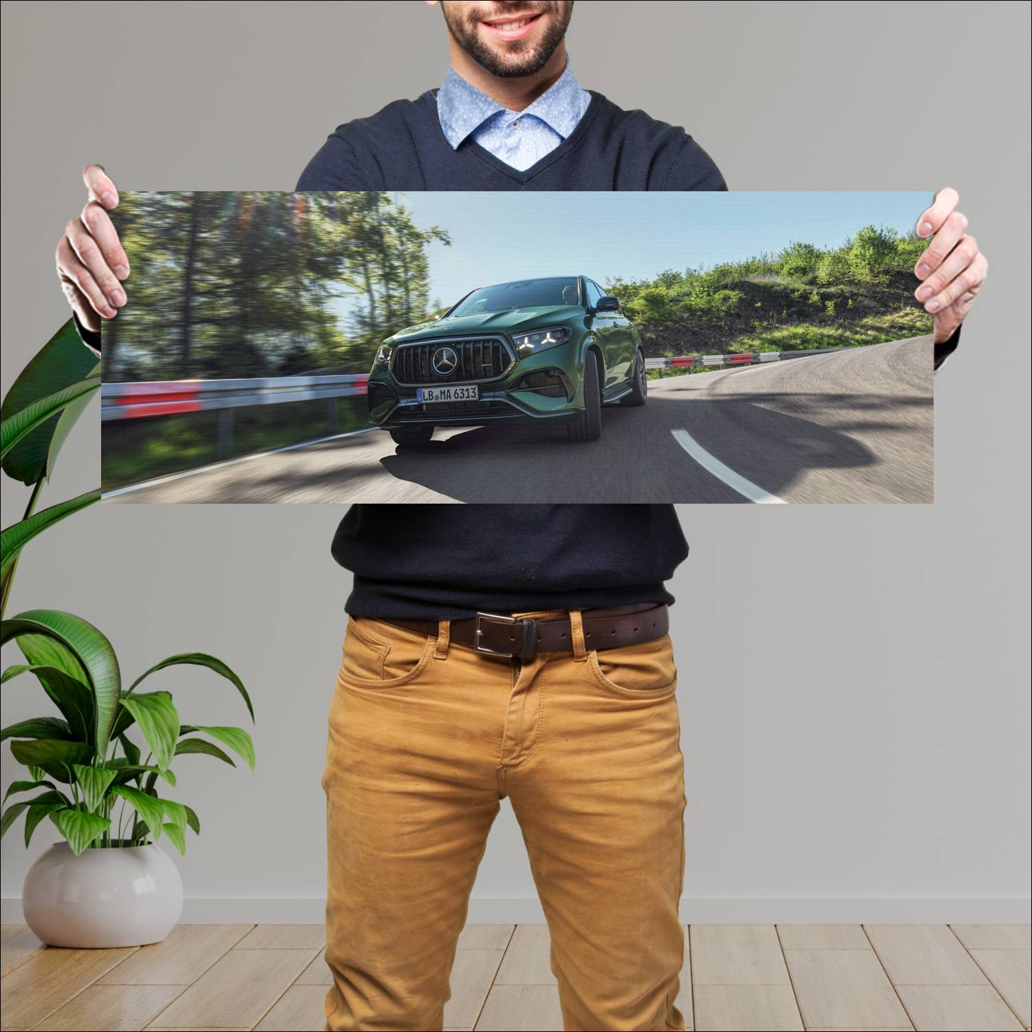 Cuadro grande 30x80cm 2027 Mercedes AMG GLE 6 48 Mercedes