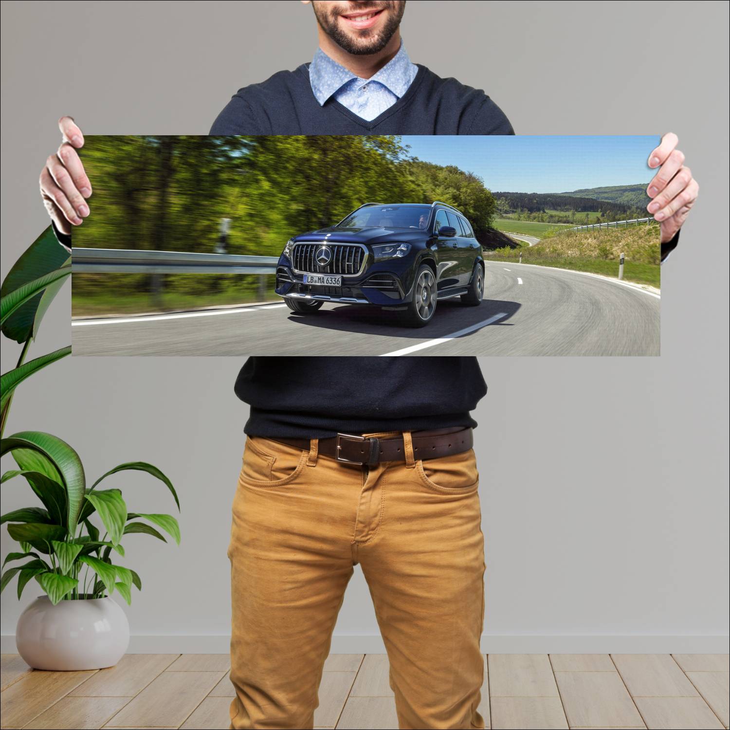 Cuadro grande 30x80cm 2027 Mercedes AMG GLS 6 49 Mercedes