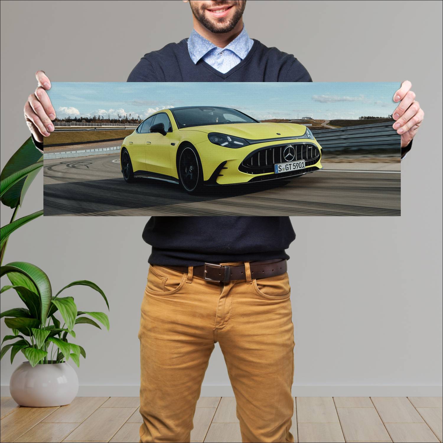 Cuadro grande 30x80cm 2027 Mercedes AMG GT 4 50 Mercedes