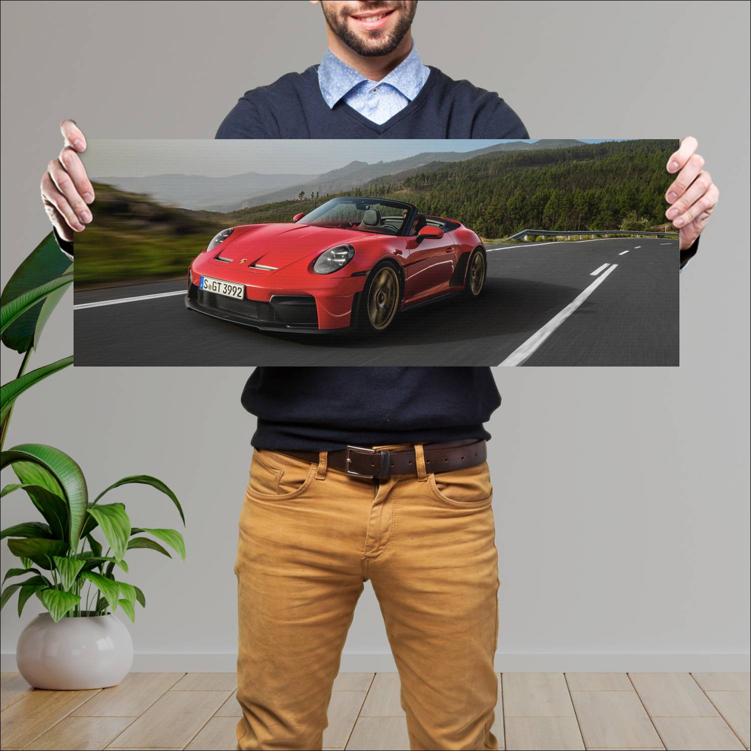Cuadro grande 30x80cm 2027 Porsche 911 GT3 S 54 Porsche