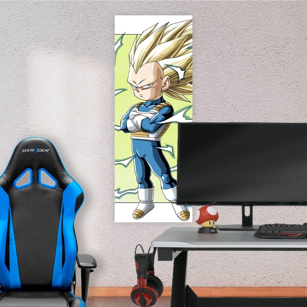 Cuadro grande 30x80cm Vegeta Super Saiyan 3 Daima Dragon Ball