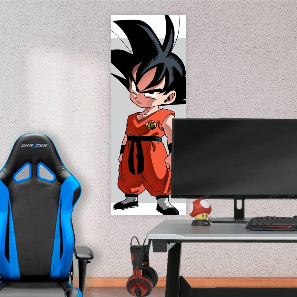 Cuadro grande 30x80cm Son Goku Niño Caricatura Dragon Ball