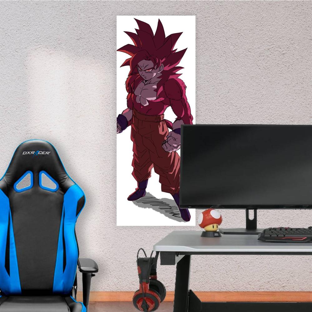 Cuadro grande 30x80cm Son Goku Super Saiyan 4 Daima Dragon Ball